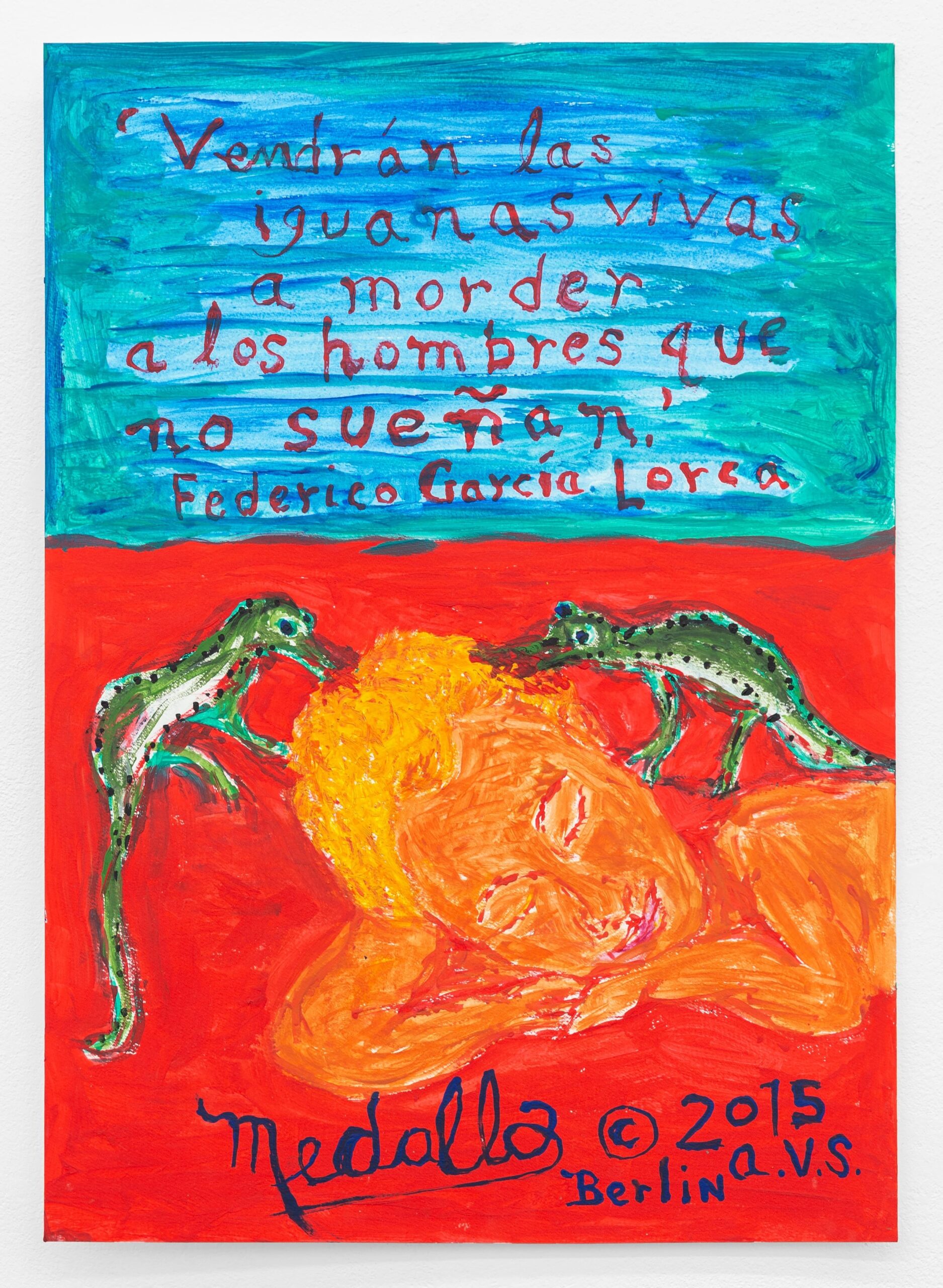 David Medalla, Vendrán las iguanas vivas, 2015