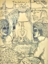 David Medalla, Two lesbians in a cafe at Montmartre in Paris, 1981