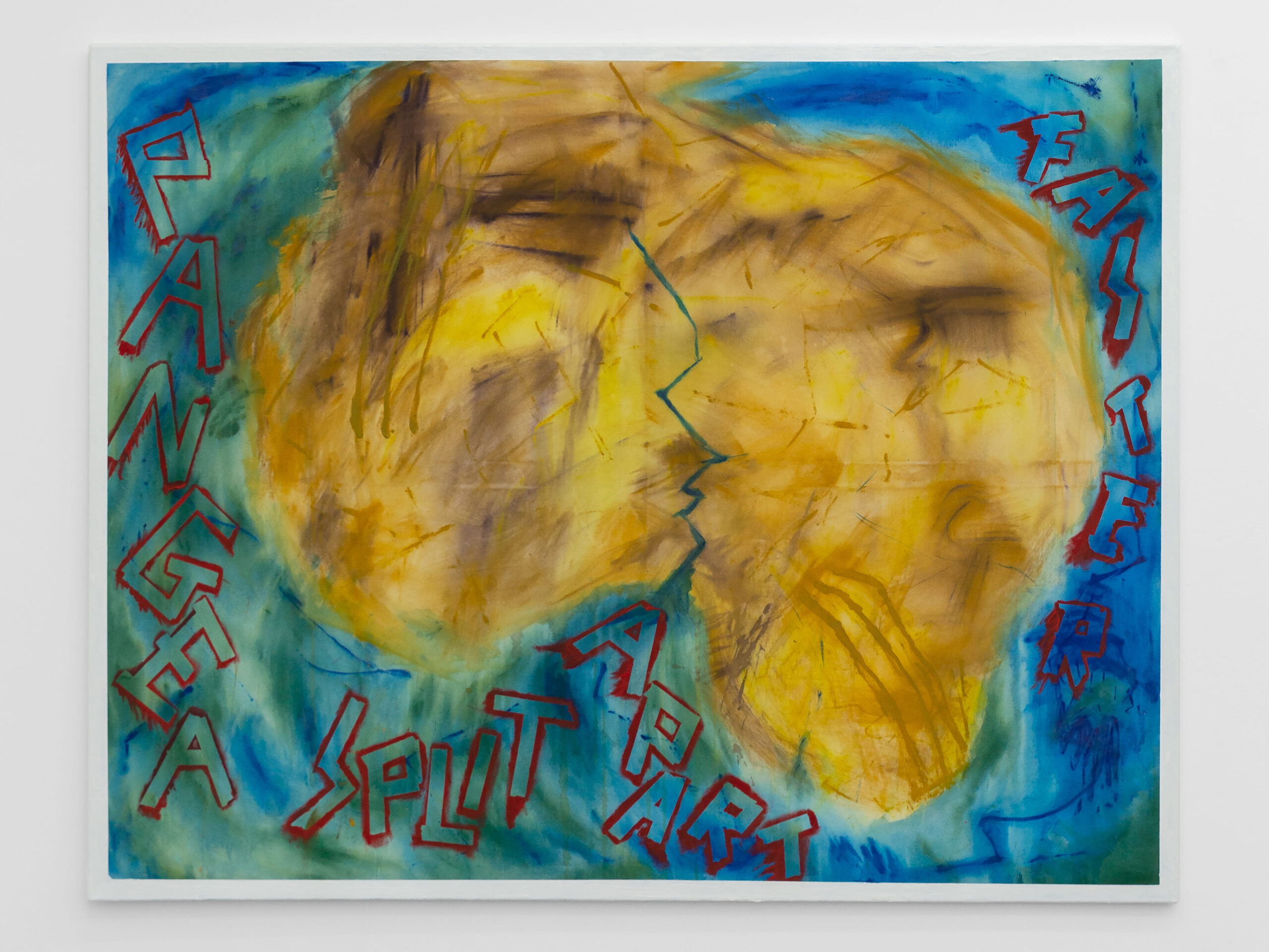 Abstract artwork depicting Pangaea concept.